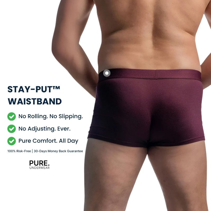 PURE. BAMBOO FIBRE BOXER SHORTS - FOR ALL-DAY COMFORT - PACK OF 2